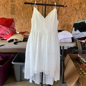 White Lace High Low dress